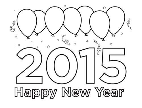 Free Happy New Year Colouring Pages For Kids