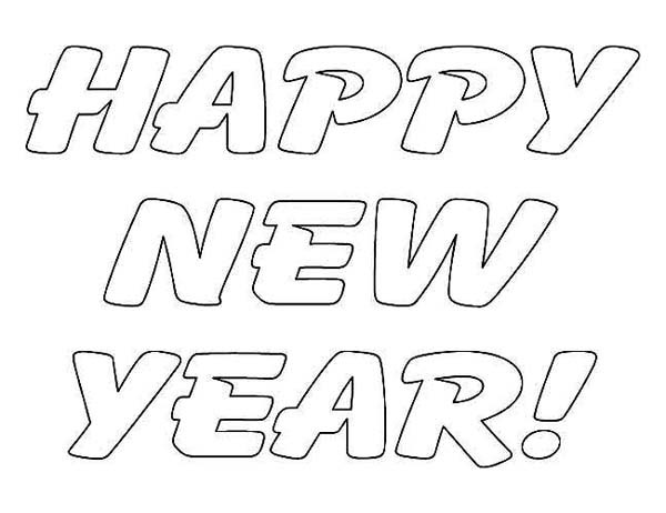 Free Happy New Year Colouring Pages for Kids Free Happy New Year Colouring Pages for Kids
