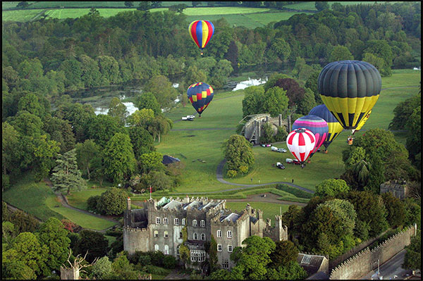 "hot air ballooning over birr castle"