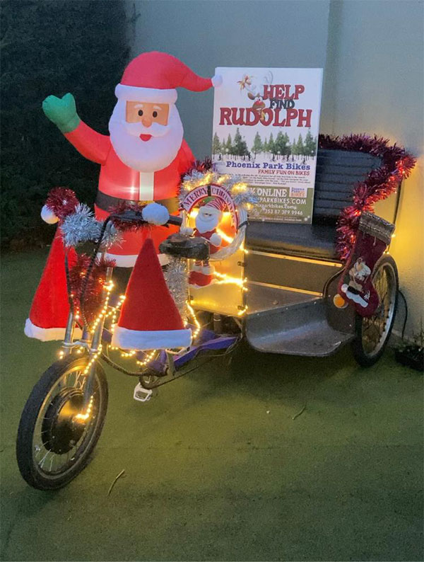 "phoenix park bikes help find rudolph"