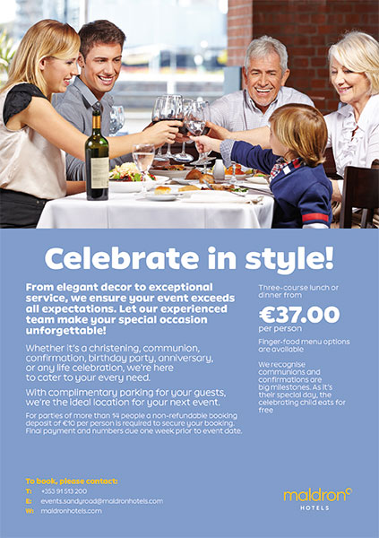 "Maldron Hotel Sandy Road Special Occasions"